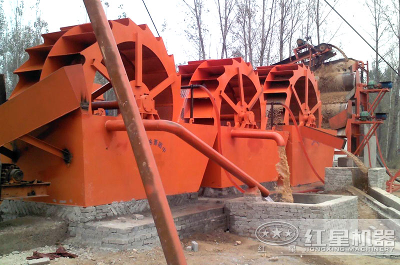 3臺洗沙機聯合作業，產量更高